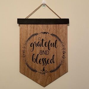 Hobby Lobby Grateful and Blessed Wall Art - Brown and Black